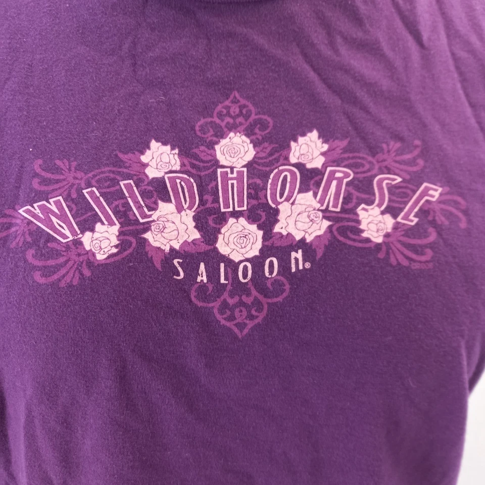 Camiseta American Apparel púrpura Wild Horse salón talla 2XL vintage en muy buena condición Foto 2 de 4