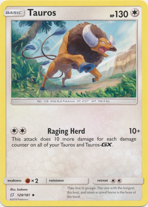 Tauros - 129/181 - Uncommon - Near Mint