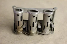 Vintage Metal 3 Barrel Coin Dispenser Clips On Belt working