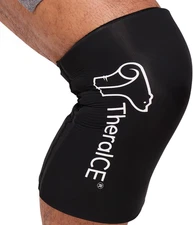 Knee Ice Pack Wrap Compression Sleeve for Injuries, Reusable Gel Cold Packs Brac