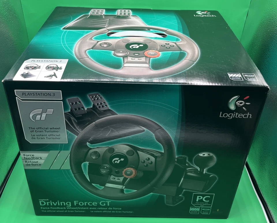Brand New 💯 LogitechDriving Force GT Racing Steering Wheel w/shift & Pedals PS3 - Image 2 of 4
