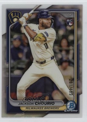2024 Bowman Chrome Refractor 281/499 Jackson Chourio #69 Rookie RC 0zu6