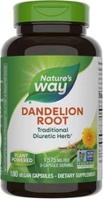 Dandelion Root 1,575 mg per serving Non-GMO Nature's Way Gluten Free Vegetarian