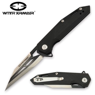 Witharmour Messer Hawk-Eye Flipper D2 Stahl G10 Griff Kugellager Clip