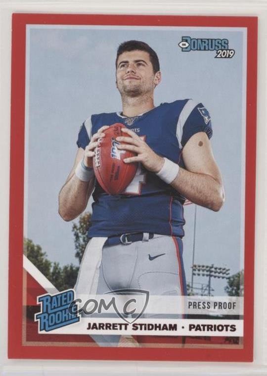 2019 Panini Donruss Rated Rookie Press Proof Red Jarrett Stidham #307 1qk8