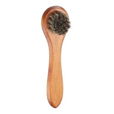 Shoe Cleaning Brush 6"x2" Beech Wood Pig Bristle Boot Polish Brushes, Brown