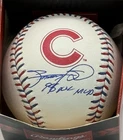 Sammy Sosa Signed Chicago Cubs Team Stitch Logo Baseball w/ 98 NL MVP - BAS