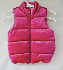gymboree pink velvet puffer vest