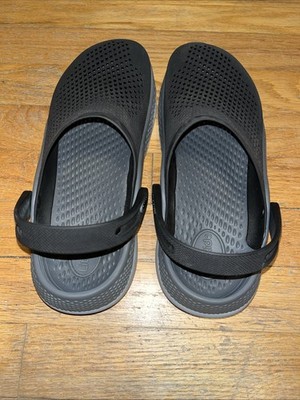 Crocs Literide 360 Clog Unisex Black Slip-On Slingback Comfort - 7 Men/9 Women