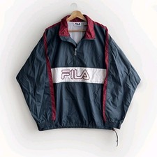 Vintage FILA Logo Anorak Windbreaker Jacket Men's Size XL Y2K Track