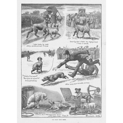 DOGS The Derby Dogs Derby - Antikdruck 1892