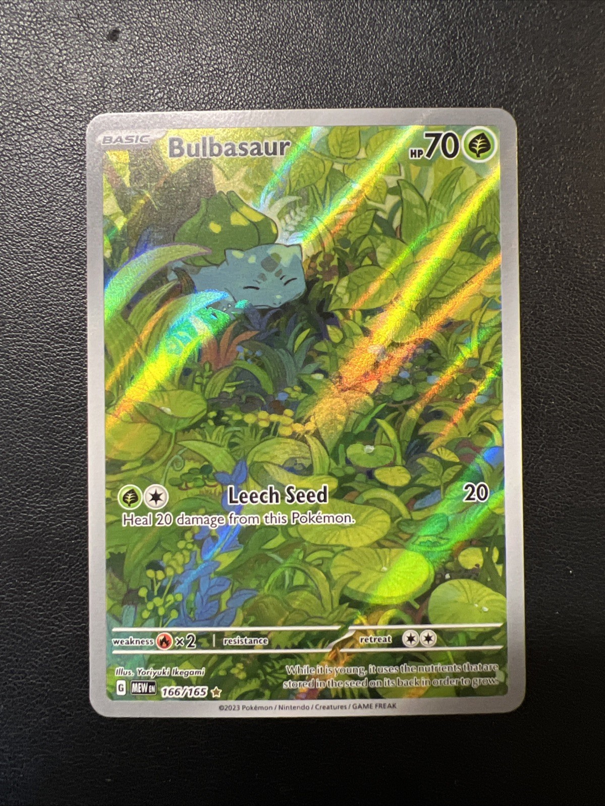 Pokémon TCG S&V 151 Bulbasaur Holo Card 166/165 Illustration Rare
