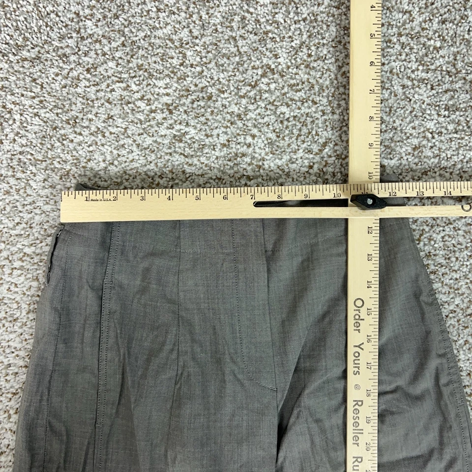 Pantalones Brunello Cucinelli Mujer 6 Gris Tiro Alto Pierna Ancha Pantalón Italia Gunex Foto 4 de 4