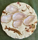 French Porcelain Limoges Haviland Oysters Plate With Fish /H