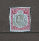NYASALAND 1908 SG 78 2s6d Brownish Black & Carmine-Red/Blue MNH