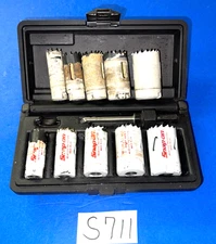 SNAP-ON TOOLS HOLE SAW KIT PLUS EXTRA SET OF BLUE-POINT HOLE SAWS