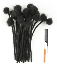 0.4cm Width 4inch 10 Strands 100 Human Hair Dreadlock Extensions