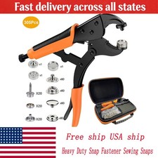 Heavy Duty Snap Fastener Tool Kit for Boat Cover Canvas Tarps Sewing Snaps