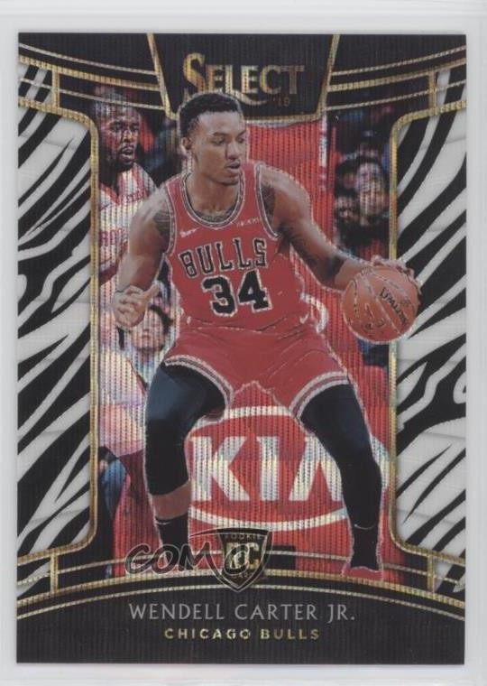 2018-19 Panini Select Concourse Zebra Prizm Wendell Carter Jr #65 3b3