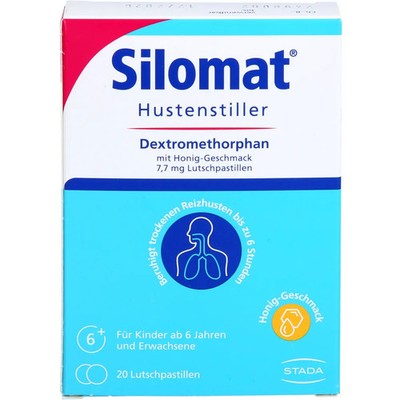 Silomat Hustenstiller Dmp M.honig-geschm.7,7mg Lup 20St - PZN 18661452