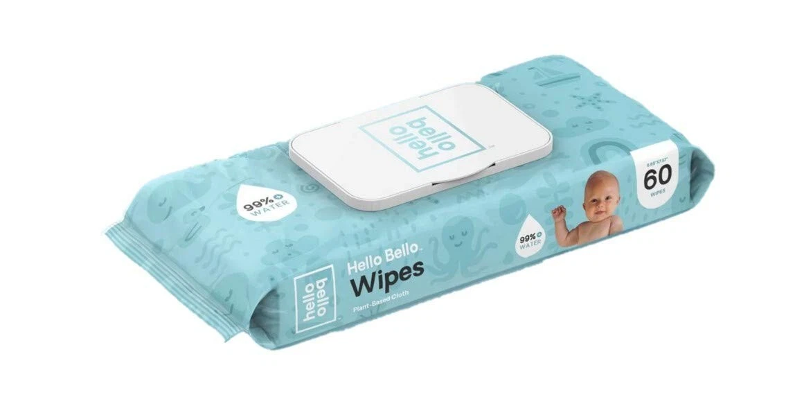 Hello Bello, Bello Baby Wipes, 60 Count 60 (Pack of 1)