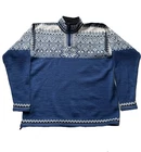 Norlender Norwegian Wool Sweater Mens XXL Nordic Snowflake Quarter Zip
