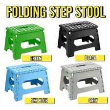 FOLDING STEP STOOL PORTABLE LIGHTWEIGHT DURABLE SPACE EFFICIENT NON-SLIP STOOL