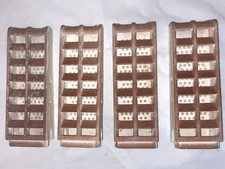 4 VINTAGE UNUSED BRILLIANT FIRE GAS HEATER 8"CERAMIC BRICK INSERTS /ORIGINAL BOX