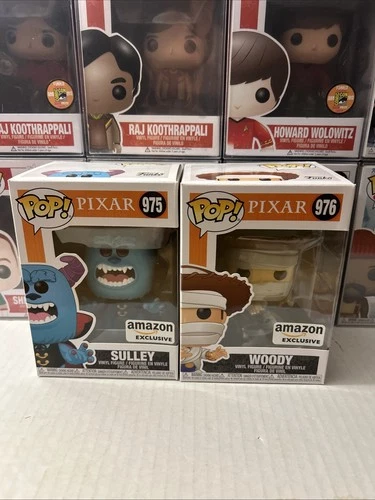 Funko Pop! Disney Pixar Amazon Exclusives 976 Woody & 975 Sully With Protector