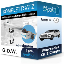 Für Mercedes GLE Coupe 15-19 G.D.W. Anhängerkupplung abnehmbar + 7polig E-Satz