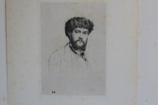 Marcellin DESBOUTIN Portrait Jean Richepain Drypoint Engraving (69525)