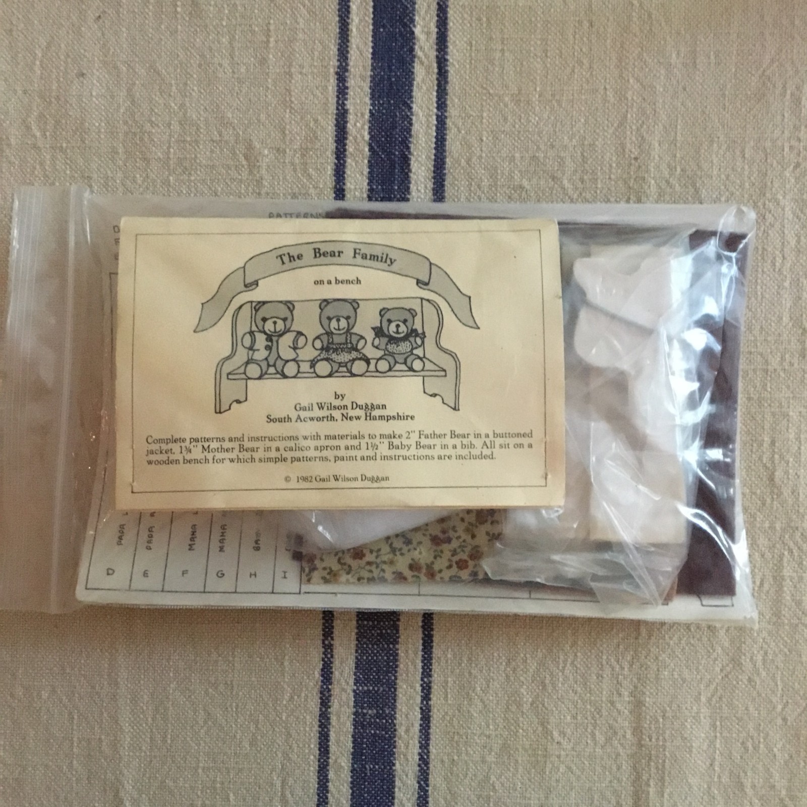 Gail Wilson Duggan Patterns and Bear Furnishing Kits