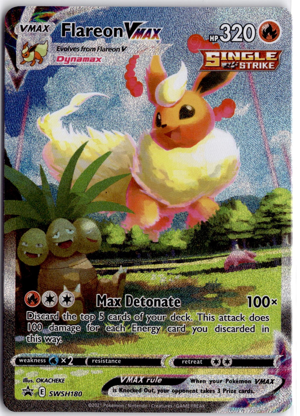SWSH: Sword & Shield Promo Cards #SWSH180 Flareon VMAX NM