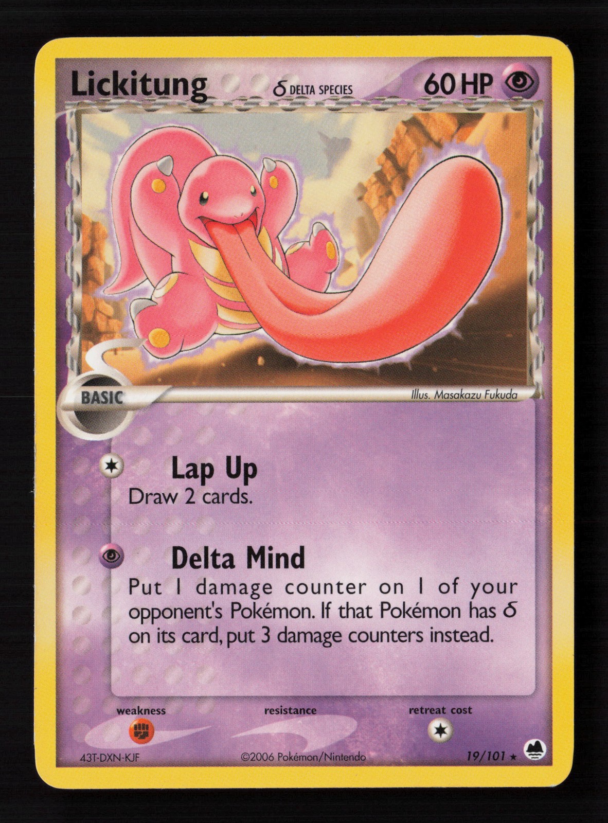 Lickitung (Delta Species) 19/101 Dragon Frontiers Pokemon Card