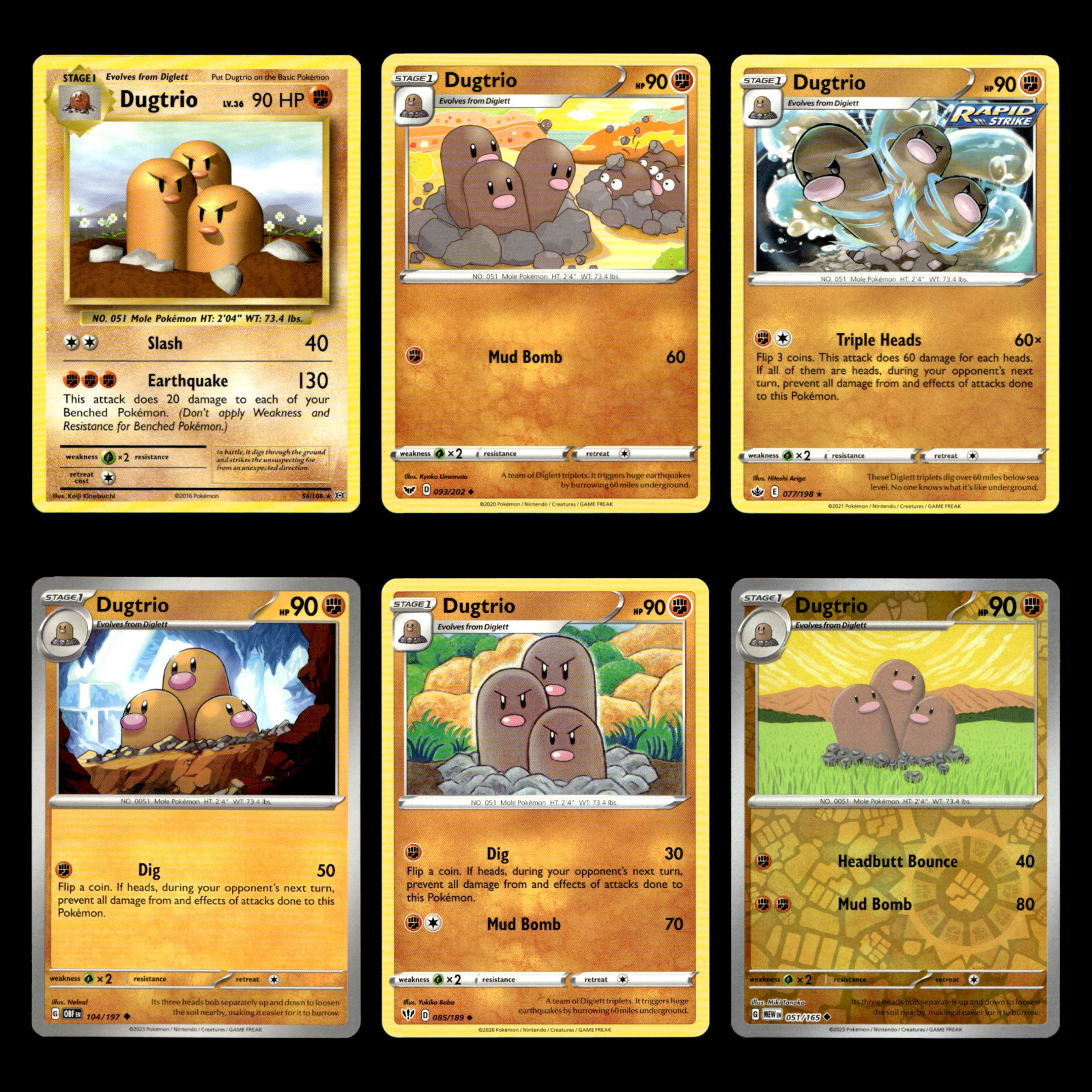 Dugtrio 56 XY Evolutions Pokemon Cards Collection Set Deck Building TCG