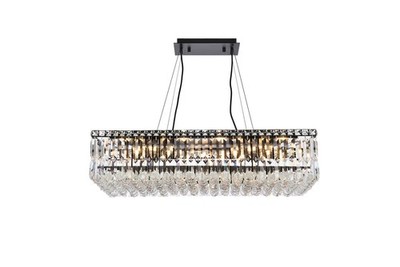 Elegant Lighting V2034D32/RC Maxime 16 Light 32''W Crystal - Black