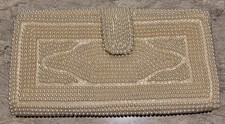 2 VTG Evening Clutch Bags Satin Lining Party Formal 8" X 4" Made in Japan