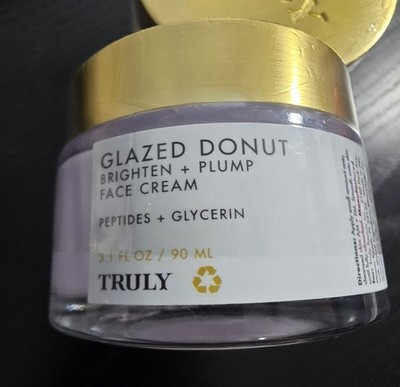 Truly GLAZED DONUT FACE CREAM - 3.1 FL OZ BRIGHTEN & PLUMP VEGAN NEW