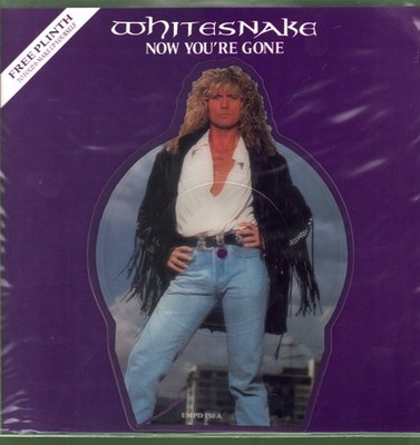 Whitesnake Now You're Gone 7'' vinyl UK Emi 1990 limited shaped vinyl pic disc