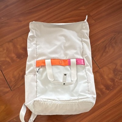 Nike White Orange Pink Backpack Snap Closure Adjustable Straps Top Handle Men