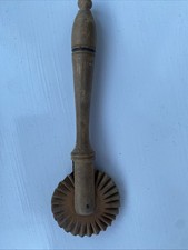 Vintage Antique? Wooden Pastry Cutter Or Wheel Used