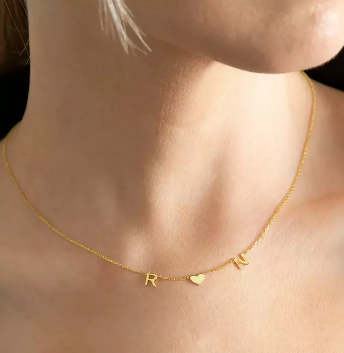 Gold necklace couple deals