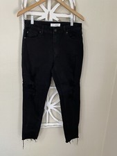 KANCAN size 13/30 BLACK DISTRESSED SKINNY ESTILO JEANS J118