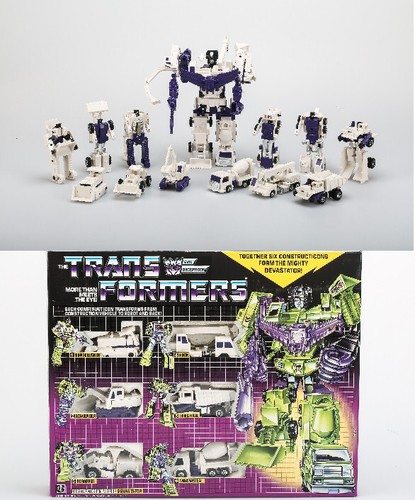 Transformers G1 Reissue White CONSTRUCTICON WARRIOR Devastator Decepticons Toys - Picture 5 of 5