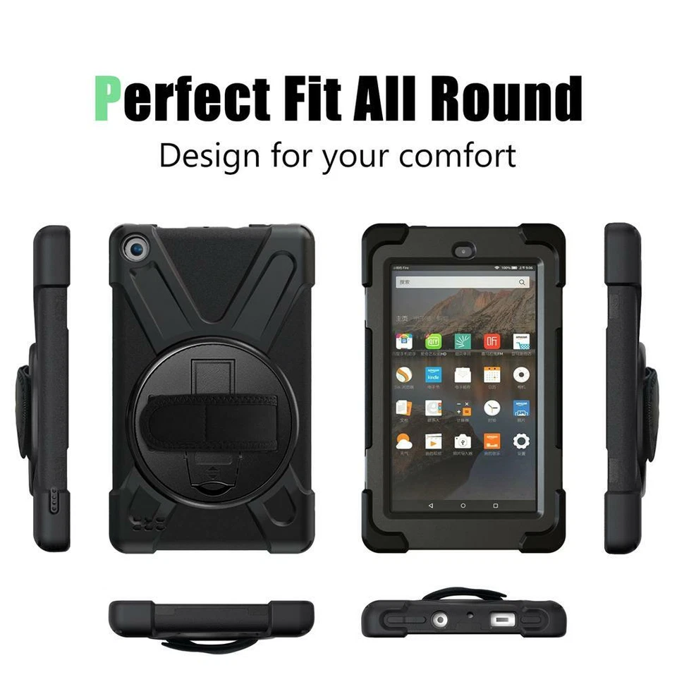 Amazon Kindle fire7/ HD 8/ HD 10 11th Shockproof Hybrid Rubber Tablet Case Cover - Image 3 of 4