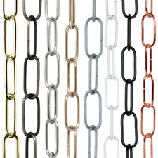 Lighting Chain 38x15 Adjustable Open Link For Ceiling Hook Pendant 1m 8x Colours
