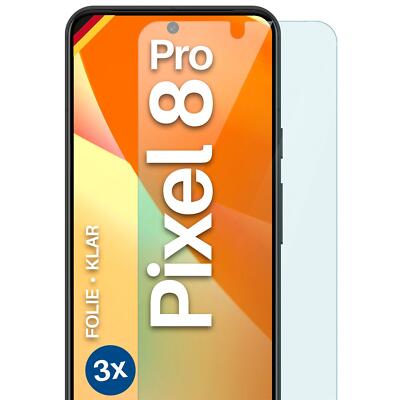 3x Schutzfolie Matt für Google Pixel 8 Pro Displayschutz Handyfolie Anti Reflex