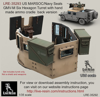 Live Resin 1/35 LRE-35293 US MARSOC/Navy Seals GMV-M Six Grain Turret (3)