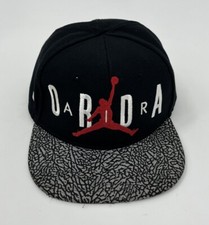 Nike Air Jordan Toddler Hat Black Embroidered Spell Out Jumpman Logo Flat Brim