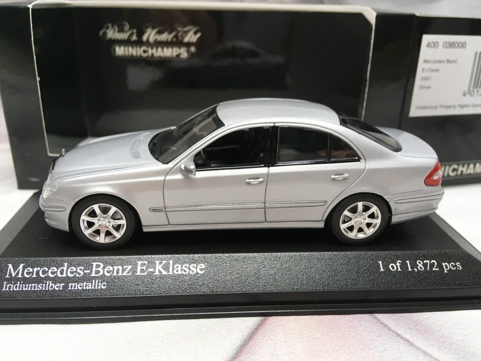 🇺🇦 1:43 Minichamps W211 Mercedes Silver  e320 211 2005 E E63 2002 Restyle E200 - Image 2 of 4